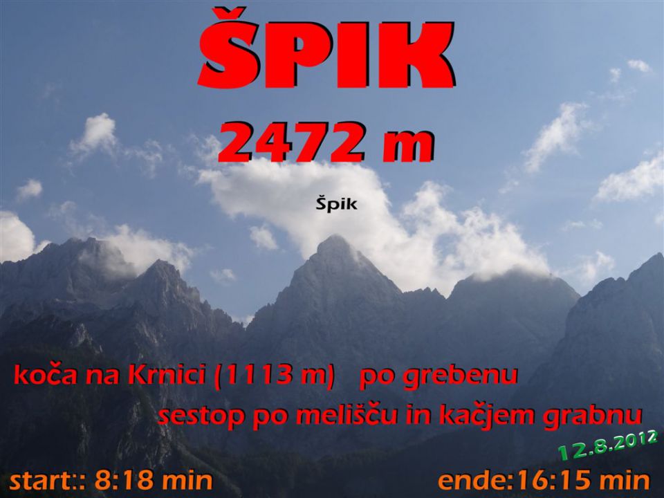 ŠPIK, 2472 m, 12.8.2012 - foto povečava