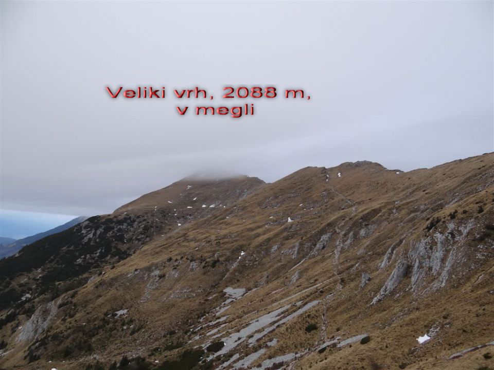 Pl. KOFCE in VELIKI VRH, 2088 m, 18.11.2012 - foto povečava