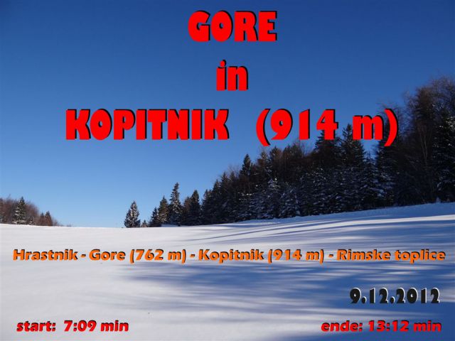 HRASTNIK-GORE-KOPITNIK-RIMSKE TOPLICE, 2012 - foto
