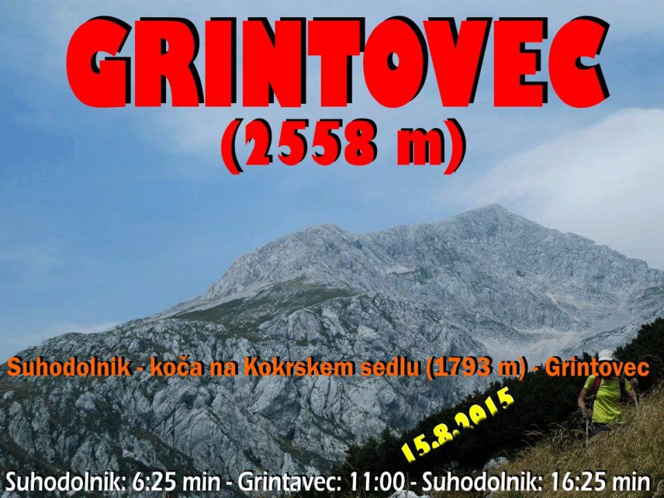 GRINTOVEC (2558 m), 15.8.2015 - foto povečava
