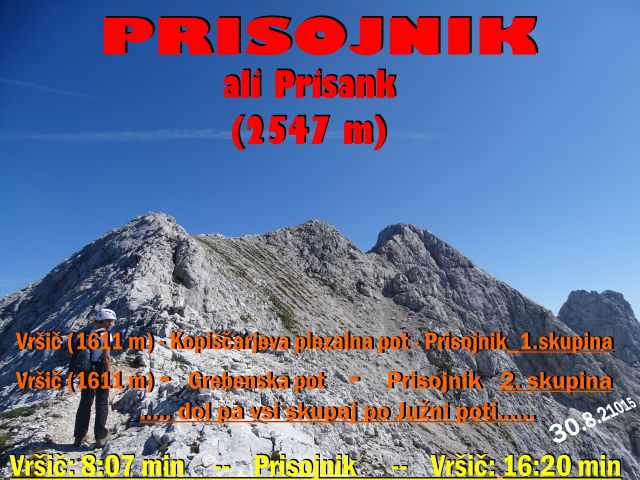 PRISOJNIK / PRISANK (2547 m), 30.8.2015 - foto