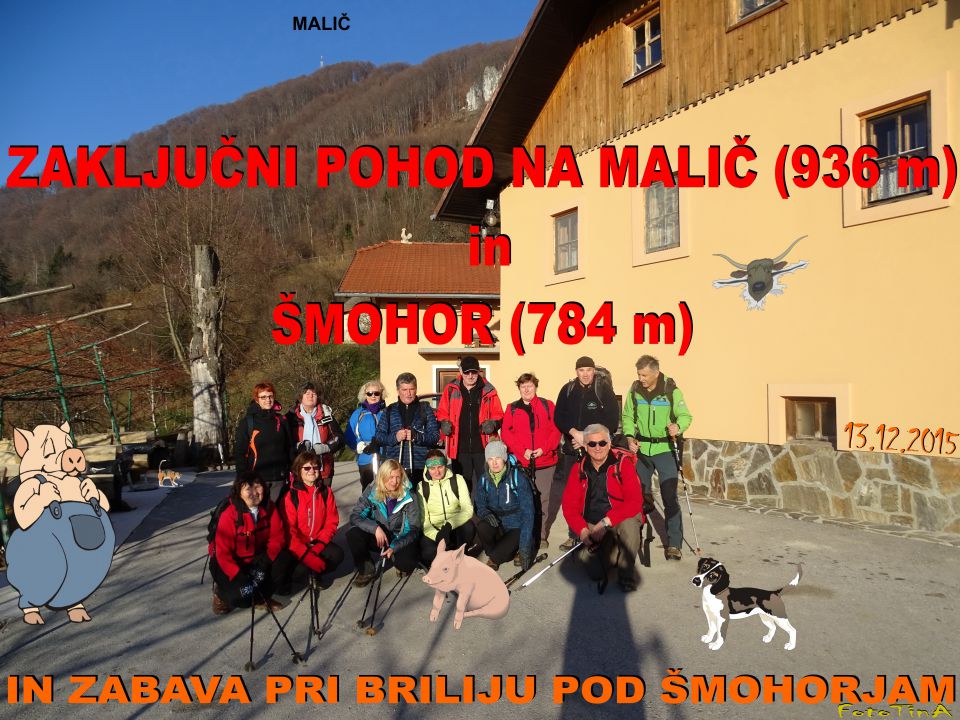 MALIČ (936 m) in ŠMOHOR, 13.12.2015 - foto povečava