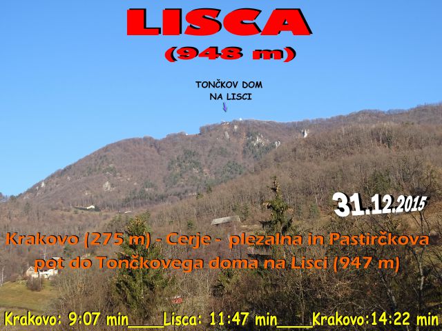 LISCA, 948 m, 31.12.2015 - foto