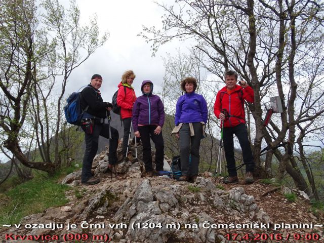 KRVAVICA (909 m) in ČEMŠENIŠKA PLANINA - foto