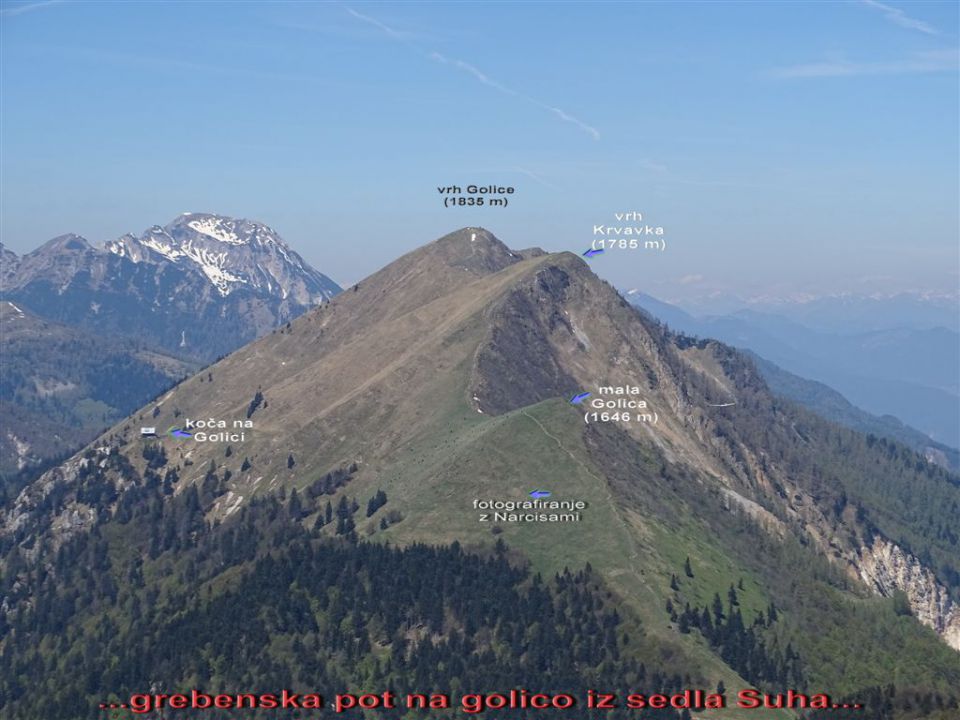 STRUŠKA (1944 m) in GOLICA (1835 m) - foto povečava