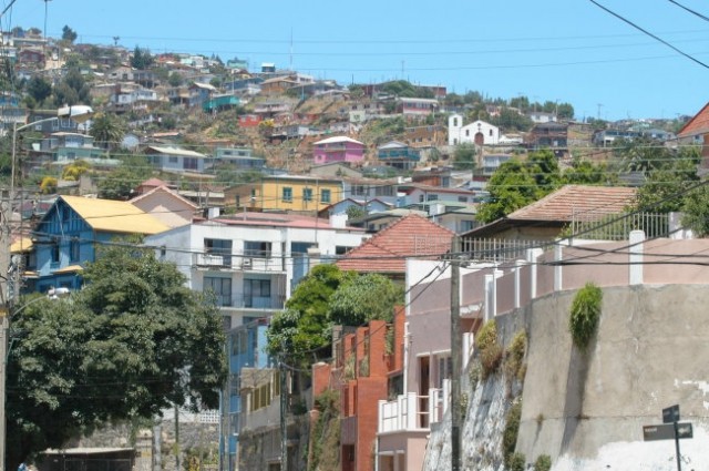 Valparaiso - tipična naselja blizu obale Tihega oceana