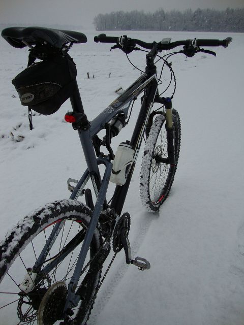 Moj bicikel, in snežena podlaga