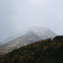 Kasneje ko sem bil že v dolini je gori verjetno že močno naletaval sneg.