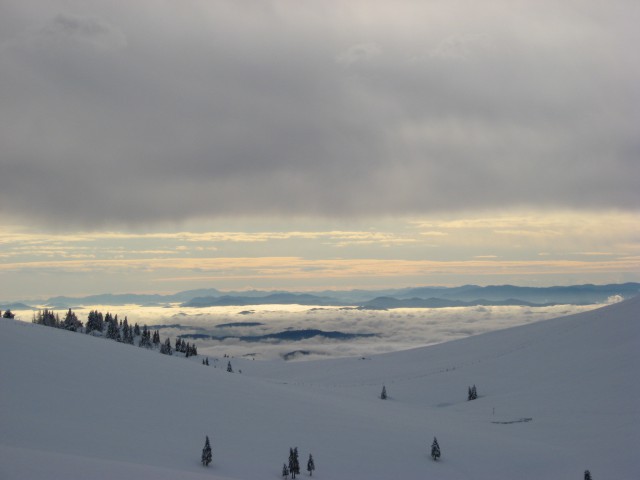 Pogled od Marije Snežne proti dolini
