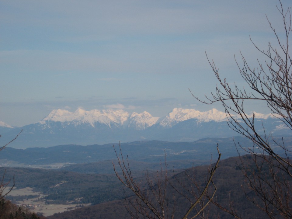 Pogled na Kamniške Alpe