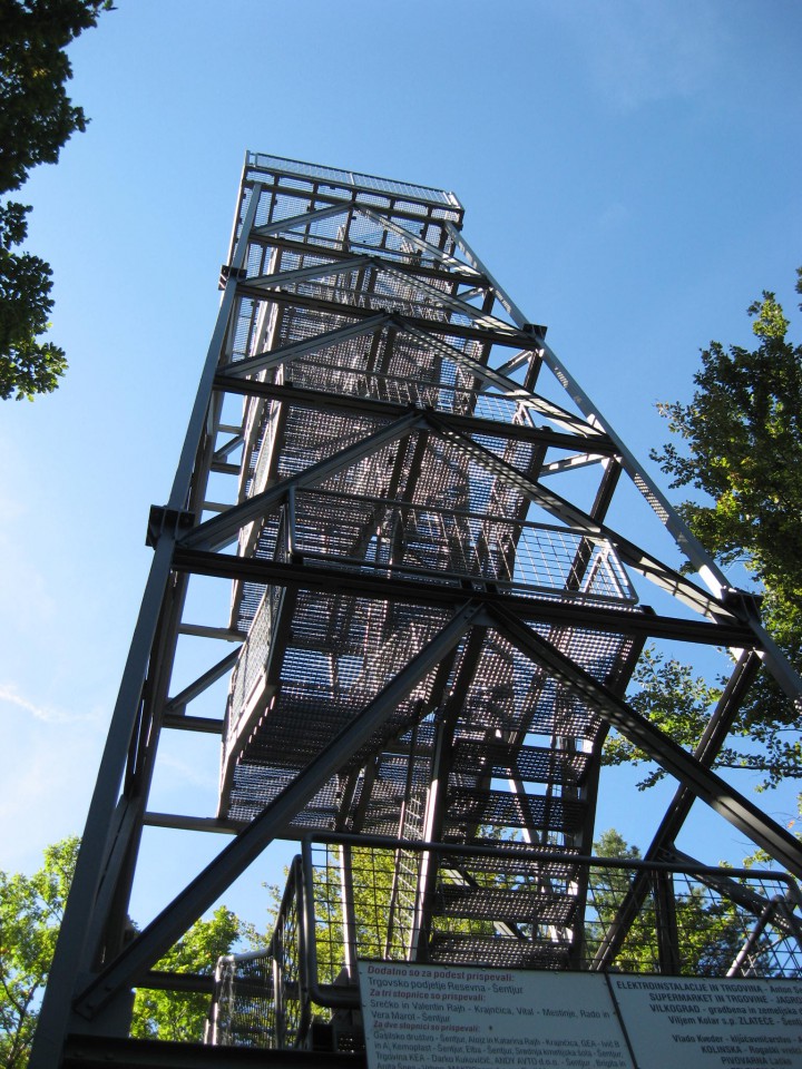 Razgledni stolp od spodaj
