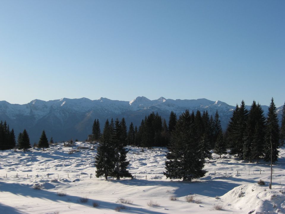 Pogled na južne Bohinjske gore