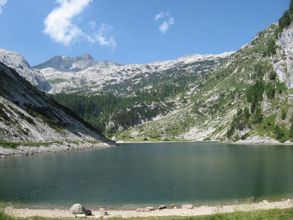 najlepši pogled na jezero in Krn nad njim