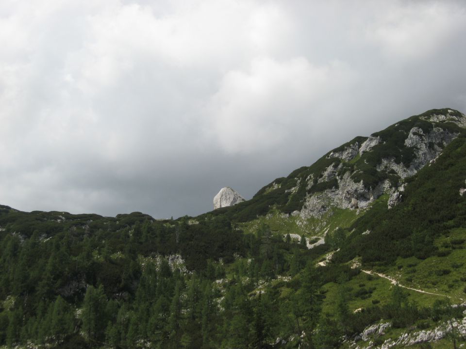 pogled nazaj na markantno glavo kopice