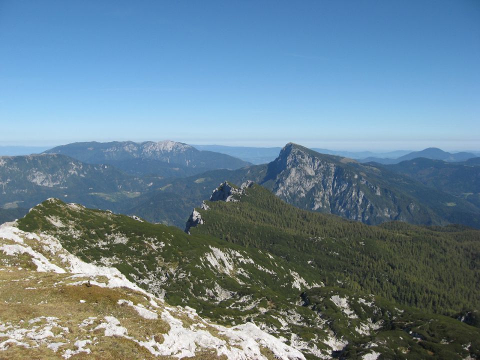 greben od velike zelenice, poljskih devic do križevnika in raduha