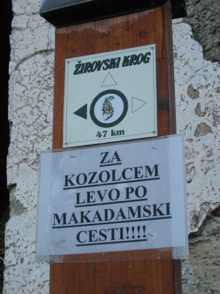 oznaka za kolesarsko pot