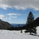 pogled nazaj proti bohinjskim goram