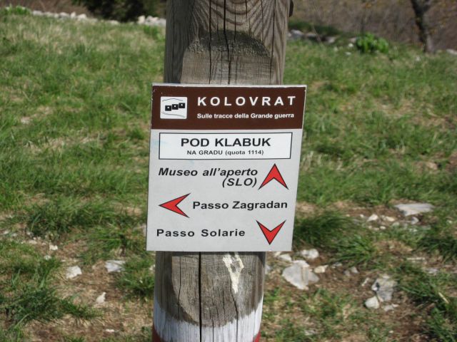 Oznake na kolovratu so večinoma italijanske, slovenske so potrebne obnove