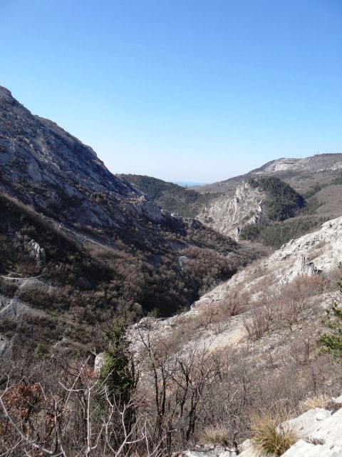 Pogled navzdol na dolino Glinščice