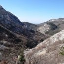 pogled navzdol na dolino Glinščice