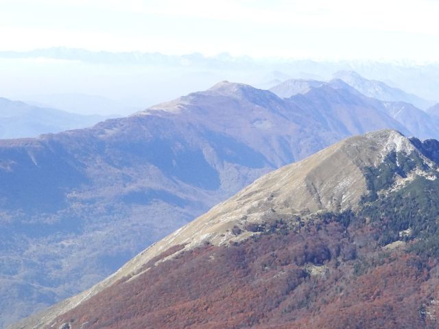 Travnati krasji vrh, za njim greben stola