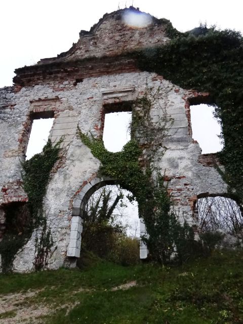 Propadajoče ruševine še vedno kažejo na veličastnost nekdanje zgradbe...