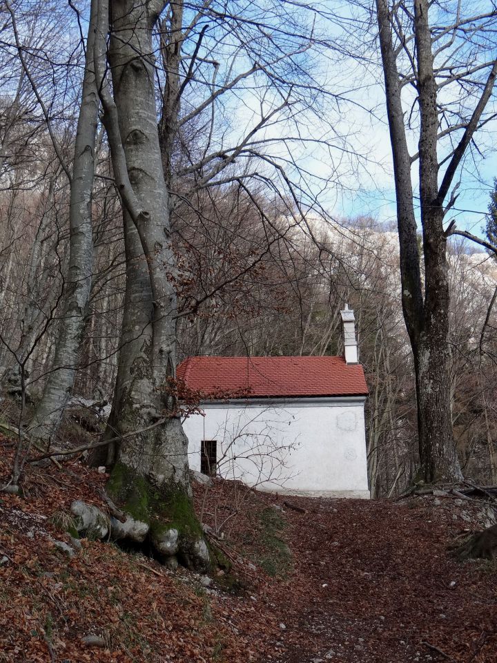 sredi gozda pa lepa, majhna cerkvica sv. brica