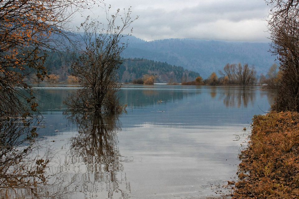 cerkniško jezero je pri gorenjem jezeru daleč izven običajnih meja