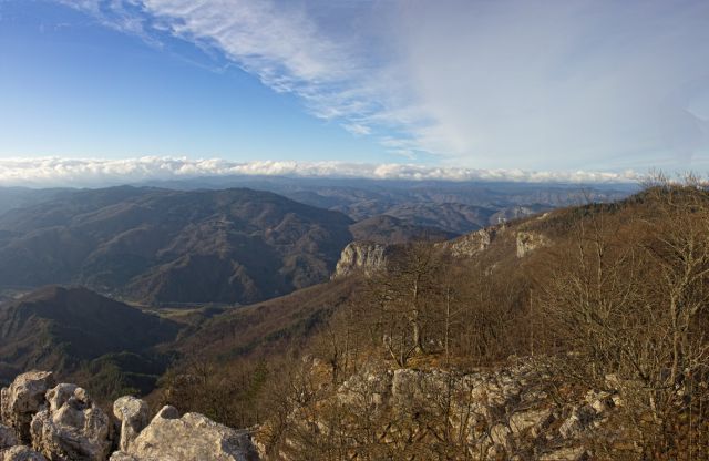 Panorama z loško steno