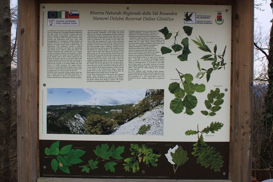 informativna tabla ob razgledišču pod san lorenzom