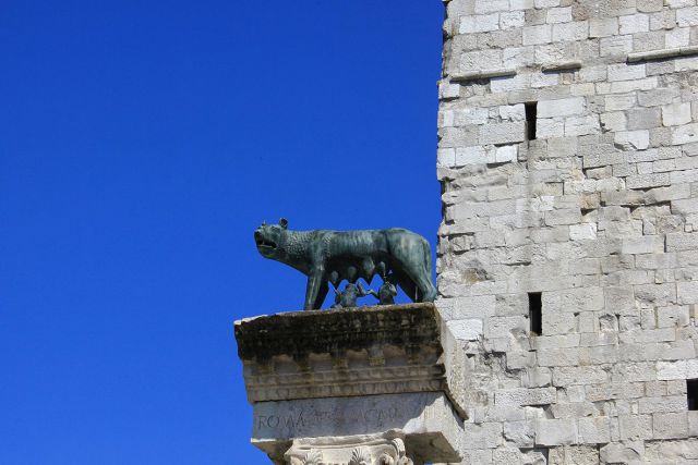 Steber s kipom rimske volkulje