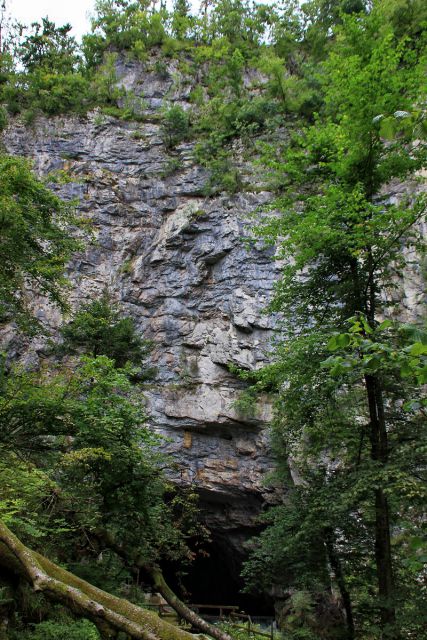 Pečine nad vhodom v planinsko jamo