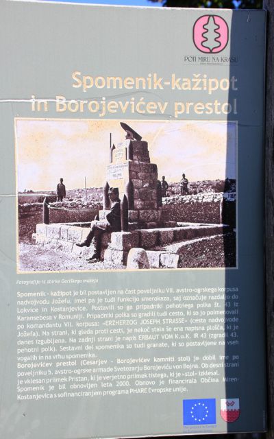 Spomenik in borojevićev prestol...