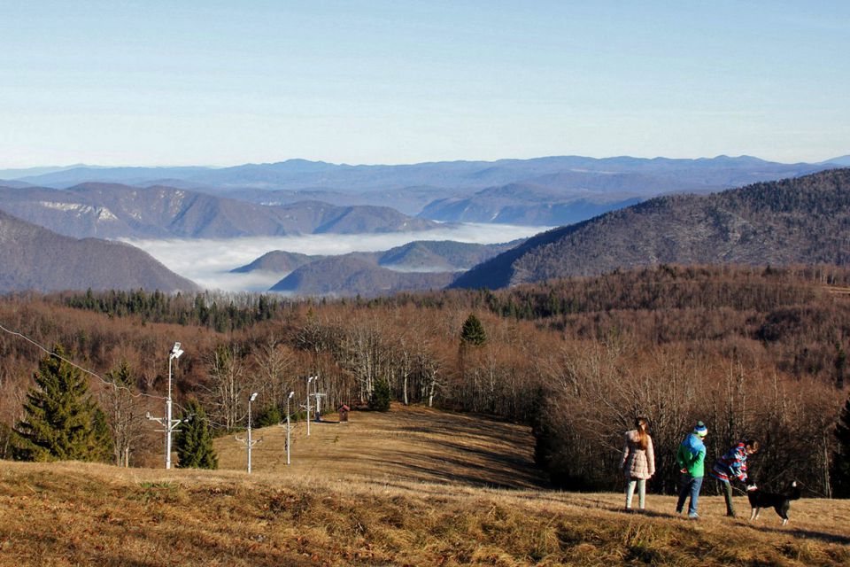 smučišče z razgledom proti kolpski dolini...