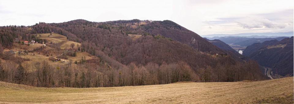 panoramski pogled, sonca ni več, prihaja dež